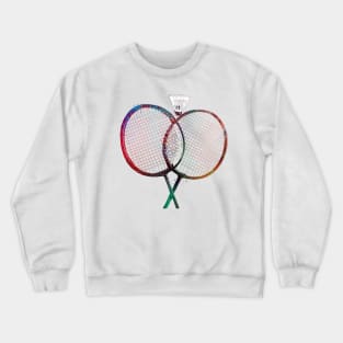 Badminton sport art #badminton Crewneck Sweatshirt